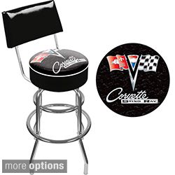 Officially Licensed GM Corvette Padded Bar Stool with Back Today: $160