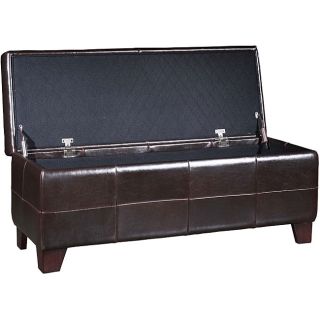 Milano Chocolate Leatherette Storage Bench Today $163.99