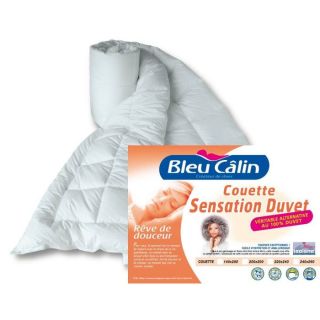 BLEU CALIN Couette Sensation Duvet 240x260cm   Enveloppe  100% coton