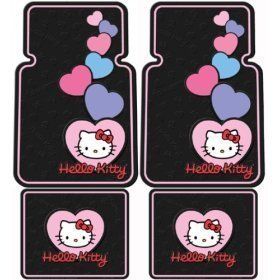 4PC Hello Kitty Sanrio Front and rear Floor Mats Car Suv Truck