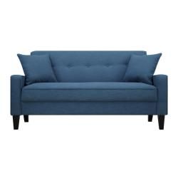 Portfolio Ellie Caribbean Blue Linen Sofa