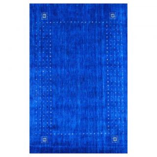 Indo Hand loomed Blue/ Beige Gabbeh Wool Rug (2 x 3)
