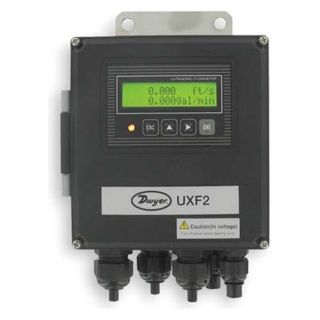Dwyer Instruments UXF2 32P1 Ultrasonic Flow Converter, Stationary