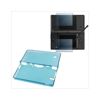Hard Blue Crystal Case and LCD Screen Protector for Nintendo Dsi