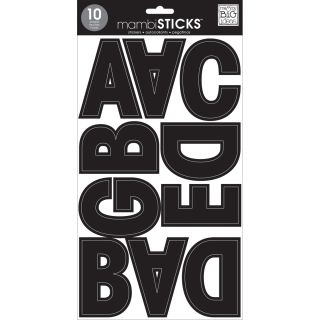 Mambi Large Alphabet Stickers 10 Sheets 7X12 Black Today $8.49