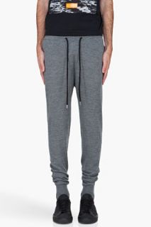 Markus Lupfer Grey Knitted Wool Jogger Pants for men