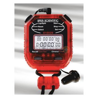 Sper Scientific 810029AR Stopwatch with Earplug Alarm