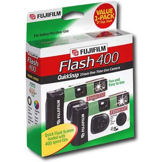 FujiFilm QuickSnap Flash 400 Single Use Camera (Pack of 2)