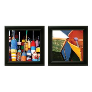 Steven Mitchell Buoys And Boats Framed 2 piece Art Set