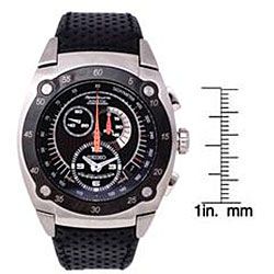 Seiko Mens Sportura Kinetic Chronograph Black Leather Strap Watch