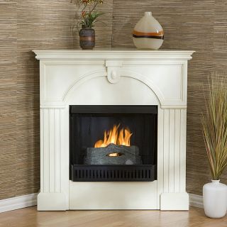 Turin Antique White Gel Fuel Fireplace