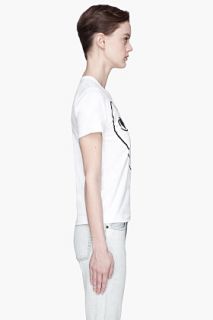 Comme Des Garçons Play  White Black Emblem And Applique T shirt for women