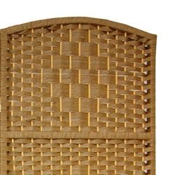 Wood and Fiber 5 panel 6 foot Diamond Weave Room Divider (China