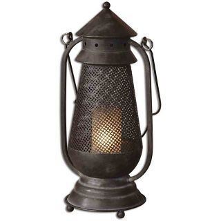 Rustic Lantern Accent Lamp