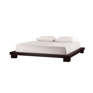 Ledge Espresso Minimalist Platform Queen size Bed