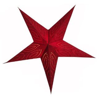 BRUBAKER Falt Weihnachtsstern 5 Zacken Rot Batik mit verschlungener