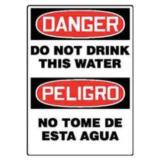 Accuform Signs MSCA103VP Danger Sign, 14 x 10In, R and BK/WHT, Text
