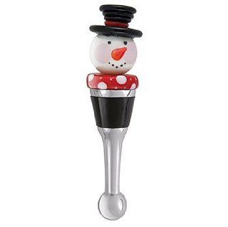 the Snowman Christmas Wine Bottle Stopper 20 141: Kitchen & Dining