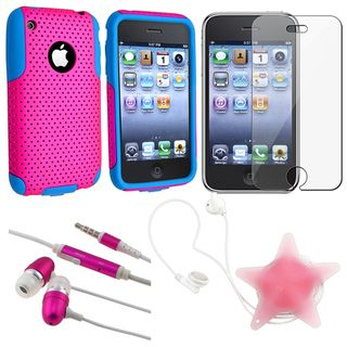 BasAcc Pink Hybrid Case/ Protector/ Headset/ Wrap for Apple iPhone 3GS
