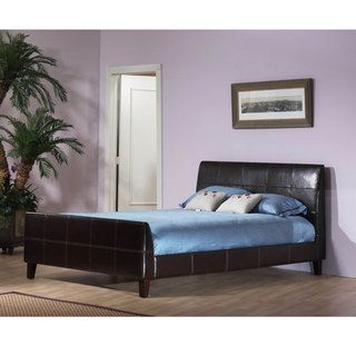 Synthetic Leather California King size Platform Bed with Contrast