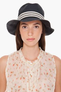 Chloe Black Fedora Paper Hat for women