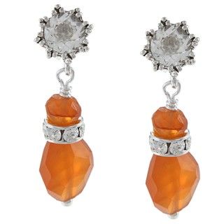 Tacori Bridal Evening Sterling Silver White Topaz, and Carnelian