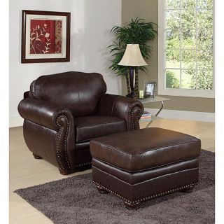 Abbyson Living Richfield Premium Top grain Leather Armchair and