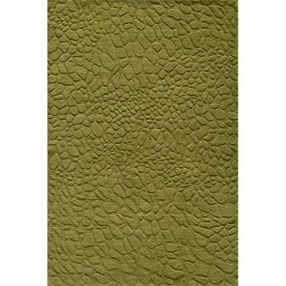 Hand loomed Loft Stones Apple Green Wool Rug (96 x 136) Today: $979