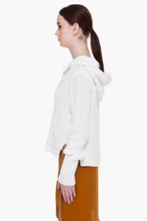 Proenza Schouler Hooded Open Weave Sweater for women