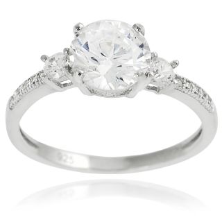 Tressa Sterling Silver Cubic Zirconia Bridal and Engagement Ring