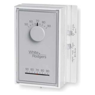 White Rodgers 1E56N 444 Low V Thermostat, 1H, 1C, Hg Free, White