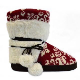 Muk Luks Candy Apple Classic Faux Fur Wrapped Booties