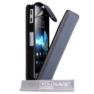 Yousave Accessories® Sony Xperia P Tasche Ledertasche Flip Hülle Mit