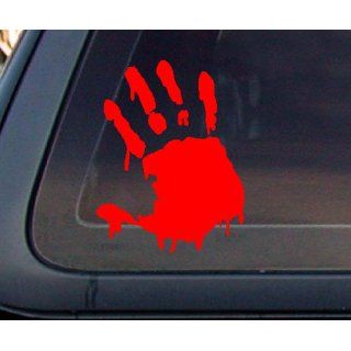 Bloody Hand Print Zombie Outbreak Car Decal / Sticker