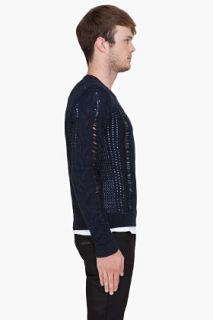 Paul Smith  Navy Alpaca Knit Sweater for men