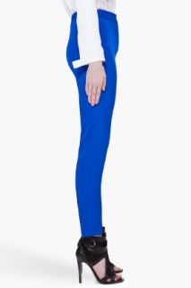 Karolina Zmarlak Blue Stretch Silk Pants for women