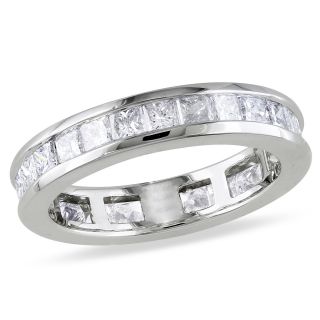 Miadora 14k White Gold 2ct TDW Diamond Eternity Ring (G H, SI1 SI2