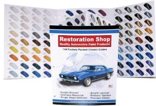 144 Restoration Shop COLOR CHART AUTO/CAR PAINT CHIPS