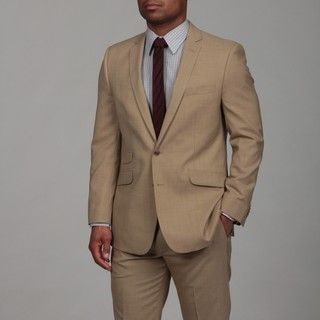 Ben Sherman Mens Slim Fit 2 button Wool Suit