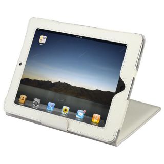 White Leather Case with Stand for Apple iPad