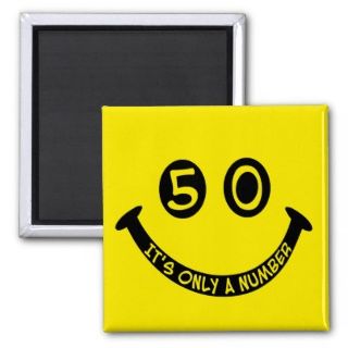 50. Geburtstag Smiley, ist es nur eine Zahl Kühlschrankmagnete von